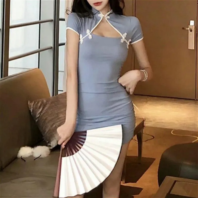 Chinese Style Cheongsam Bodycon Dress