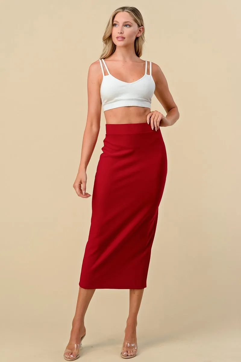 Classic Mid Length Pencil Skirt