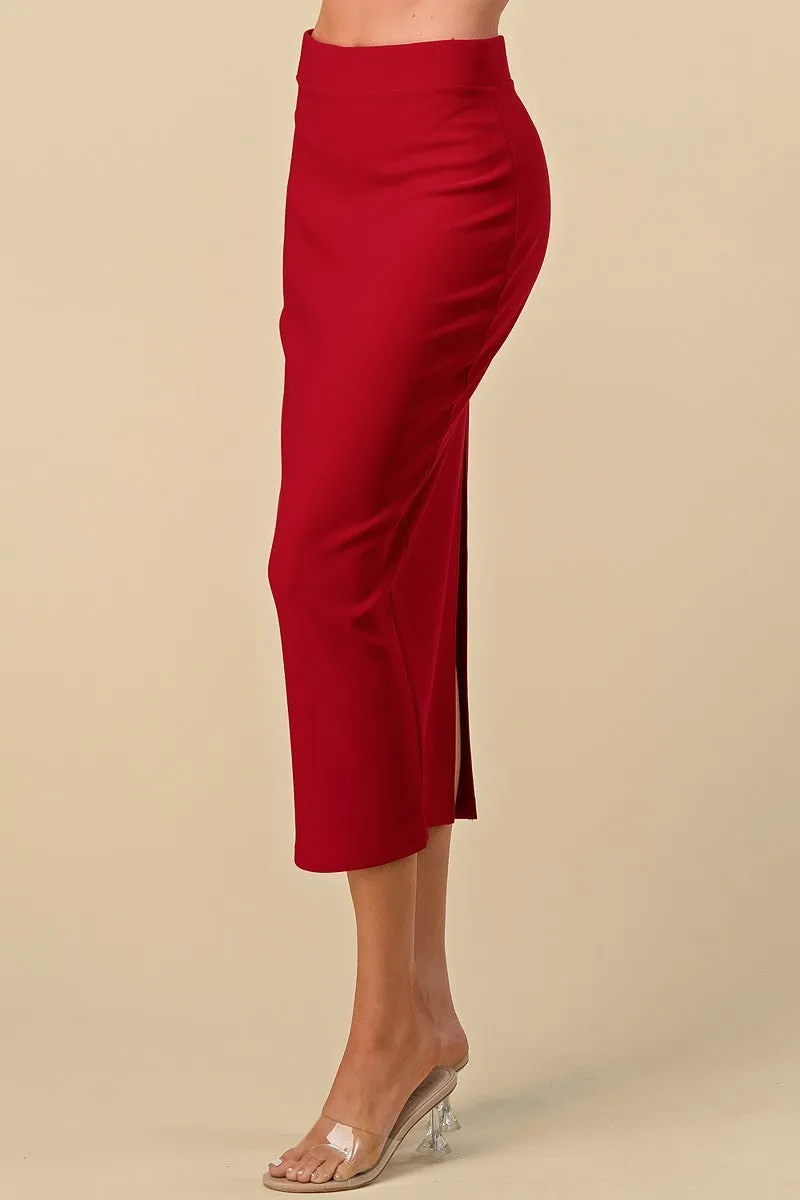 Classic Mid Length Pencil Skirt