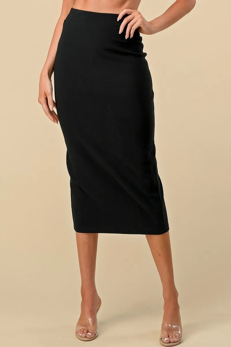 Classic Mid Length Pencil Skirt