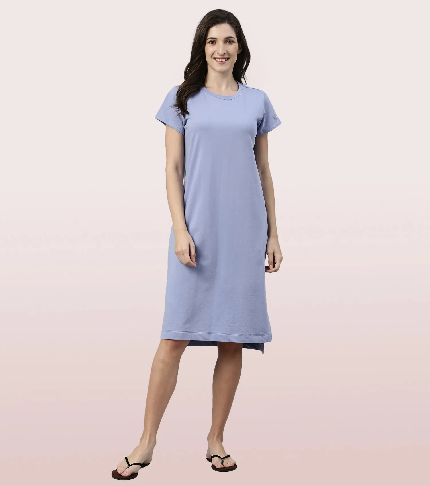 Comfy Dress | Short Sleeve Cotton Terry Lounge Dress