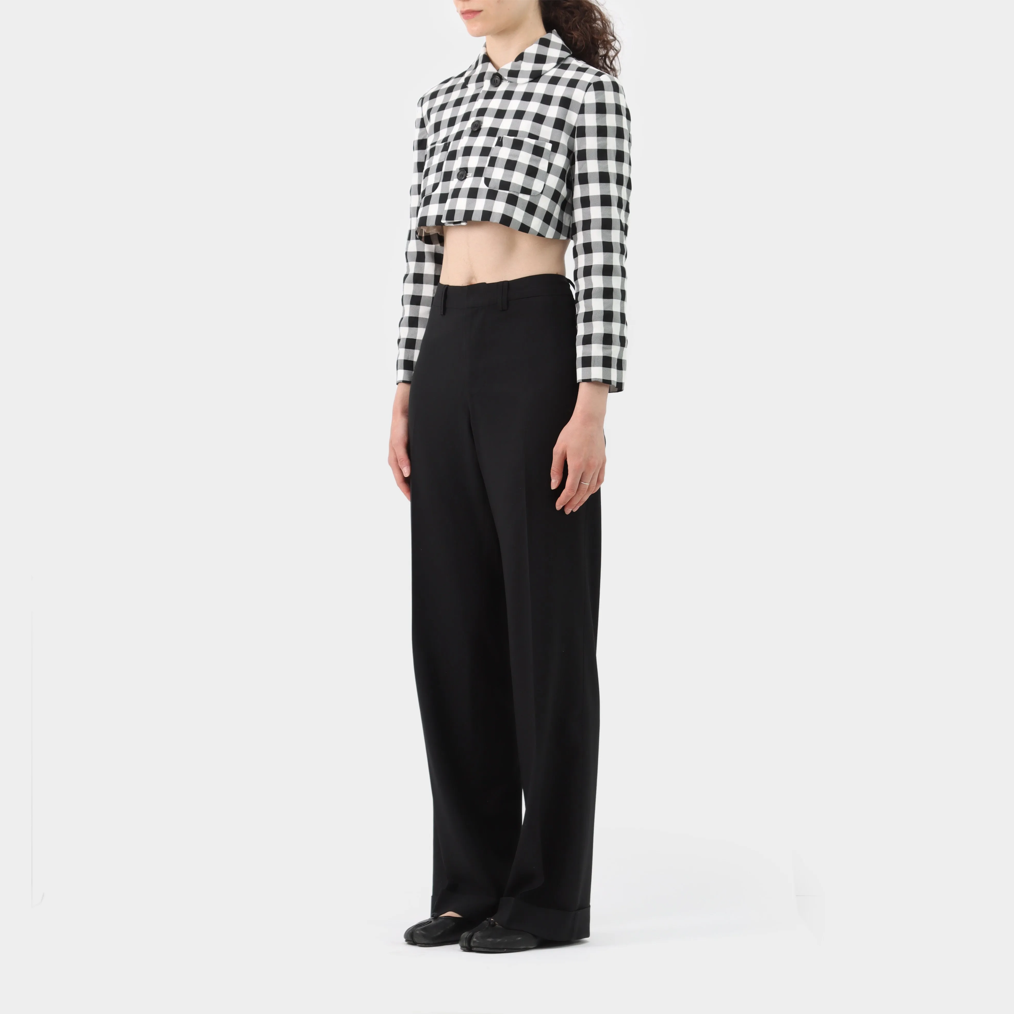 Comme des Garçons Girl Gingham Cropped Jacket