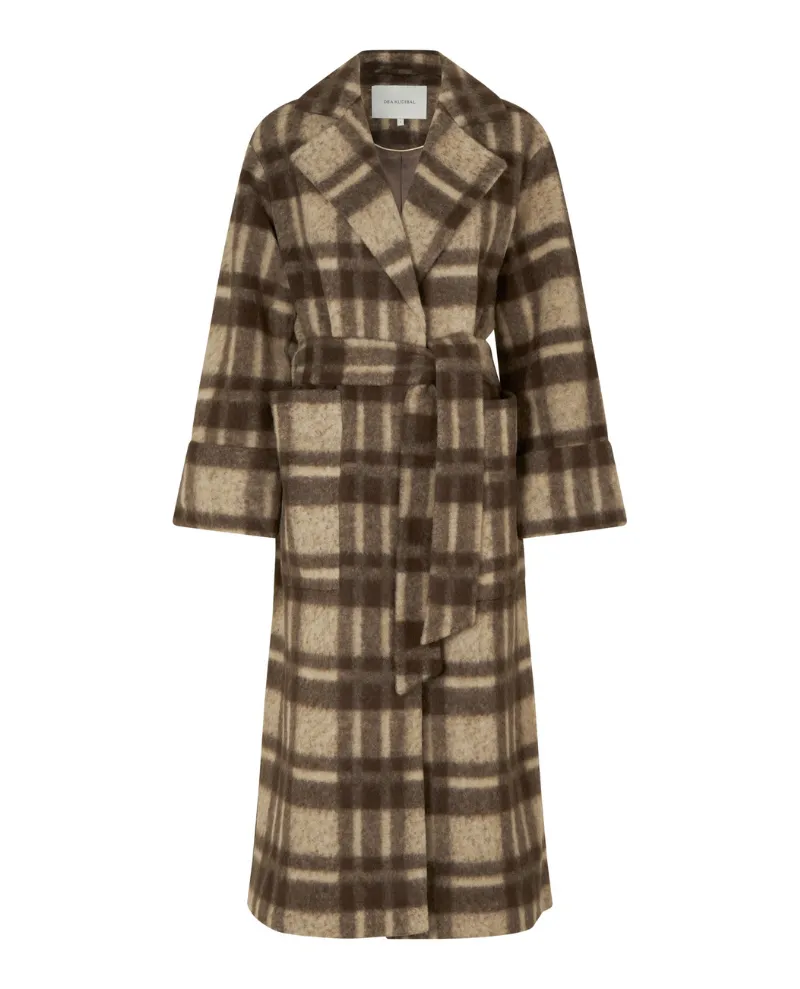 Dea Kudibal Clorissa Beaver Check Coat