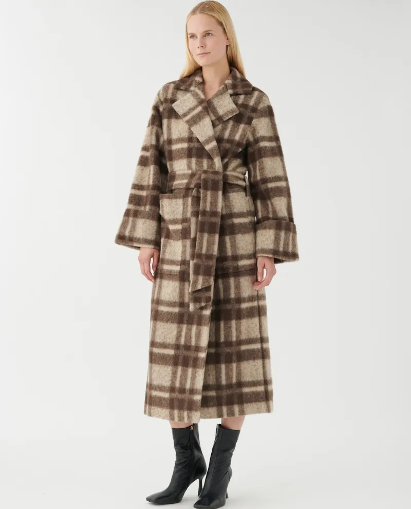 Dea Kudibal Clorissa Beaver Check Coat