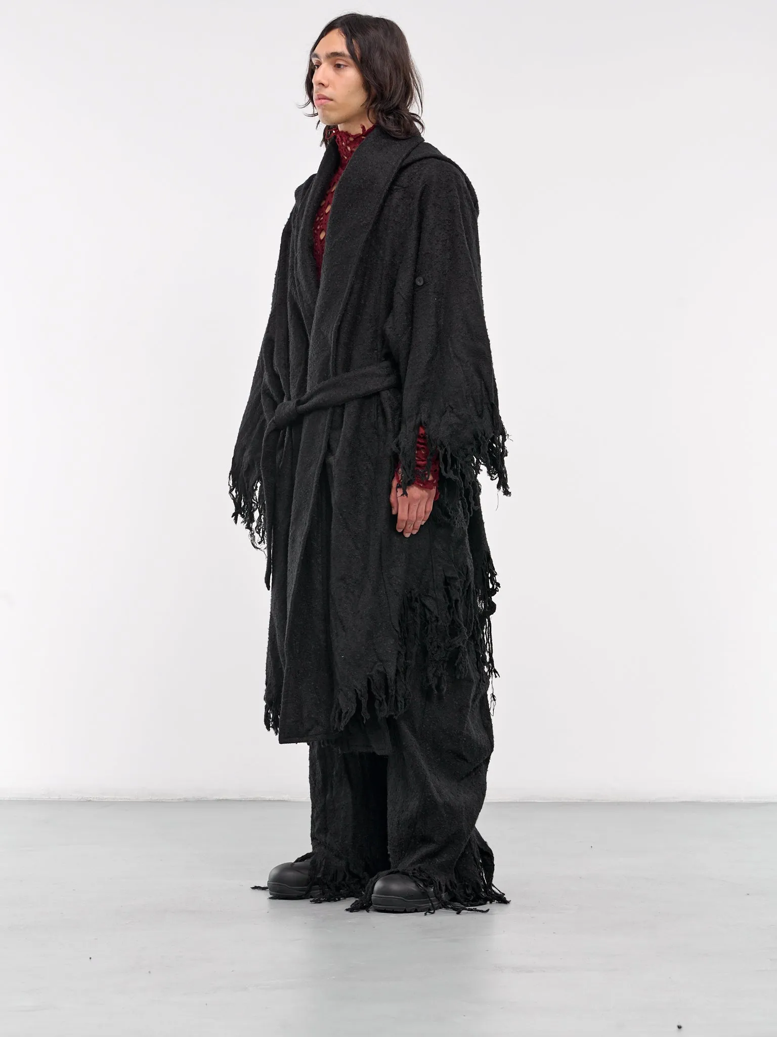 Distressed Robe (877COM2-BLACK)