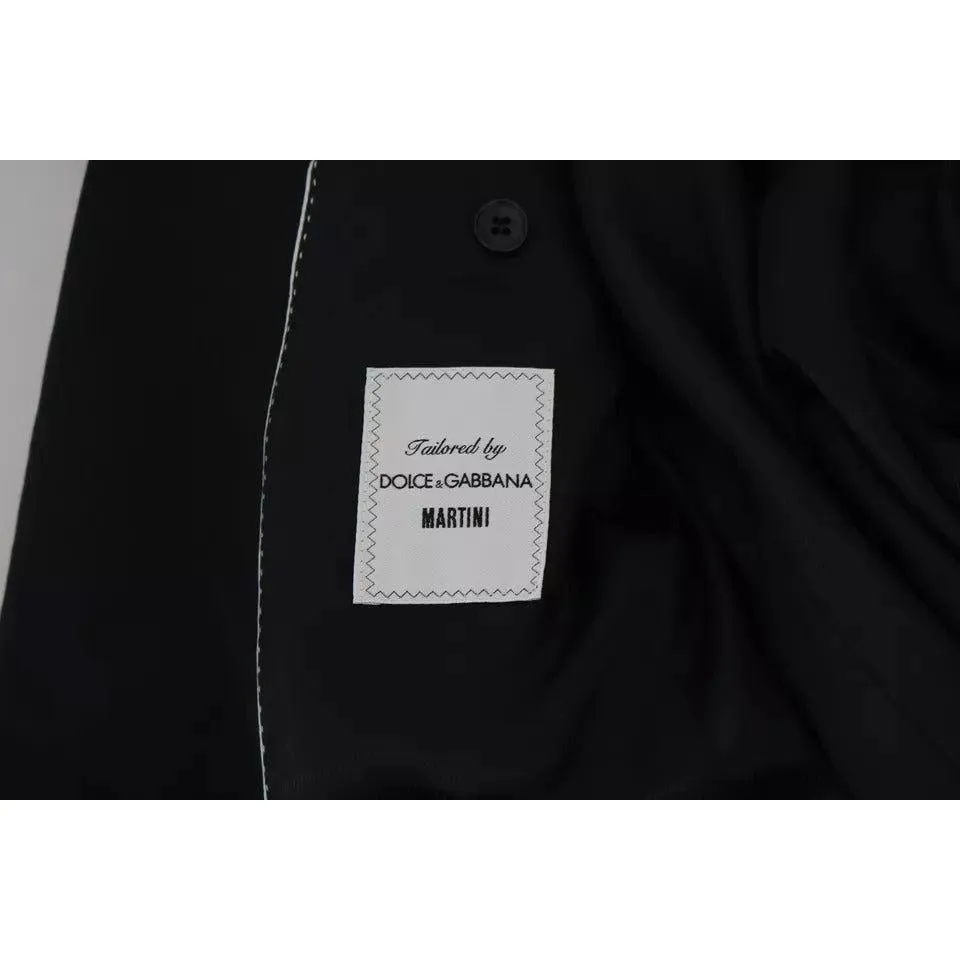 Dolce & Gabbana Black Slim Jacket Coat MARTINI Blazer