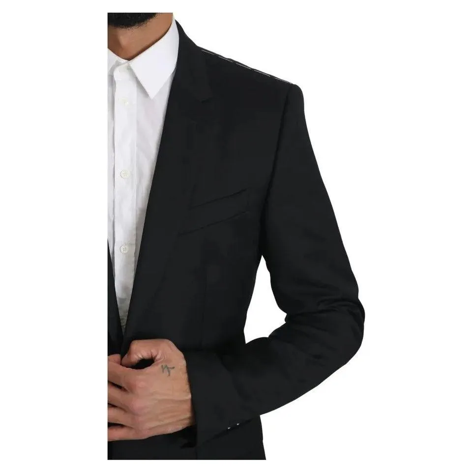 Dolce & Gabbana Black Slim Jacket Coat MARTINI Blazer