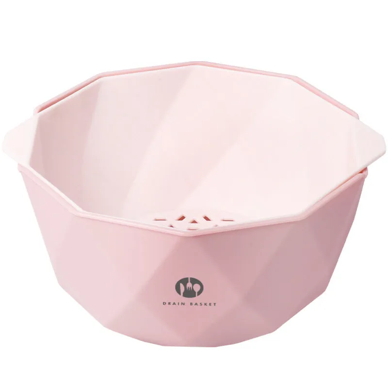 Double-Layer Vegetable Sink Plastic Drain Basket