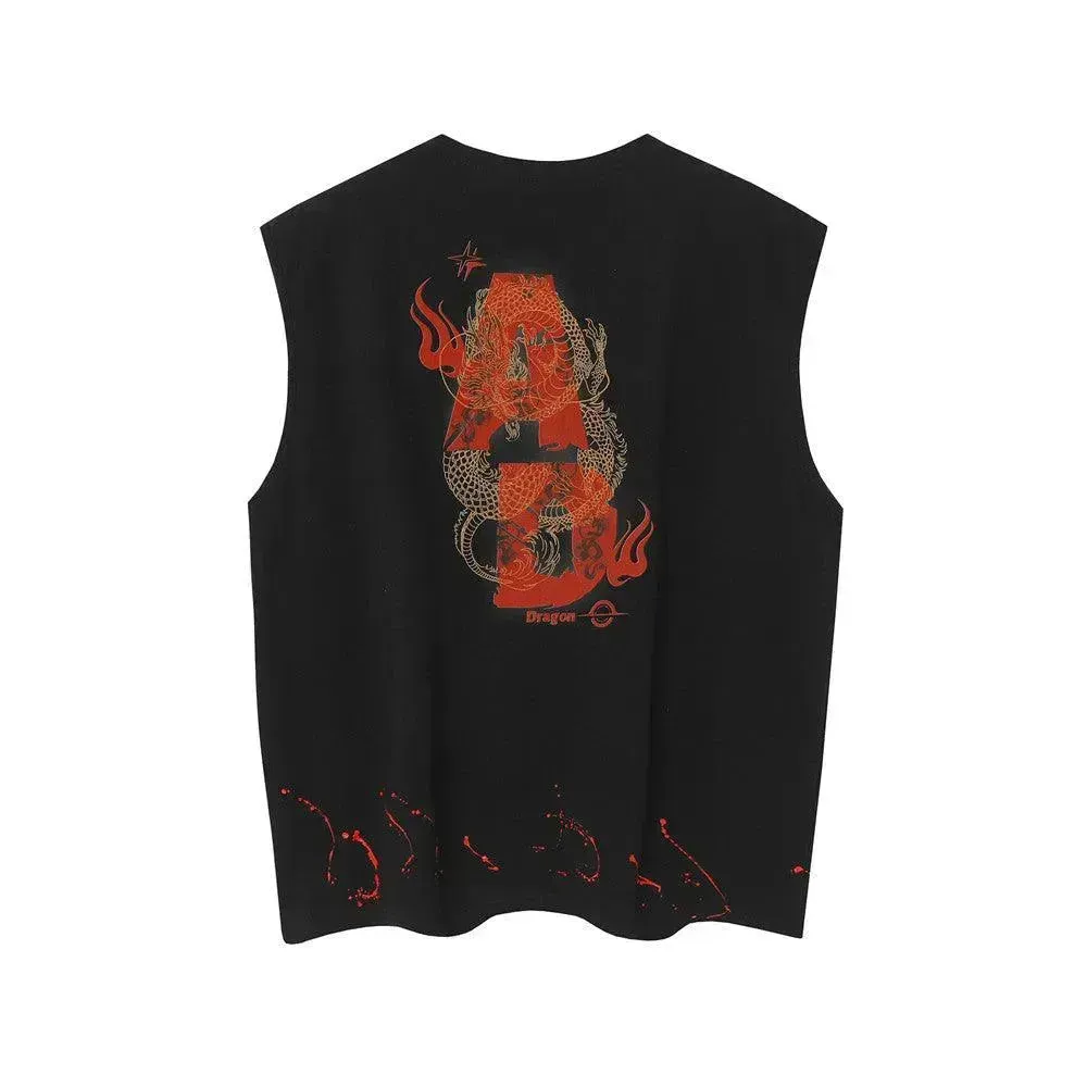 Dragon Totem Printed Waistcoat