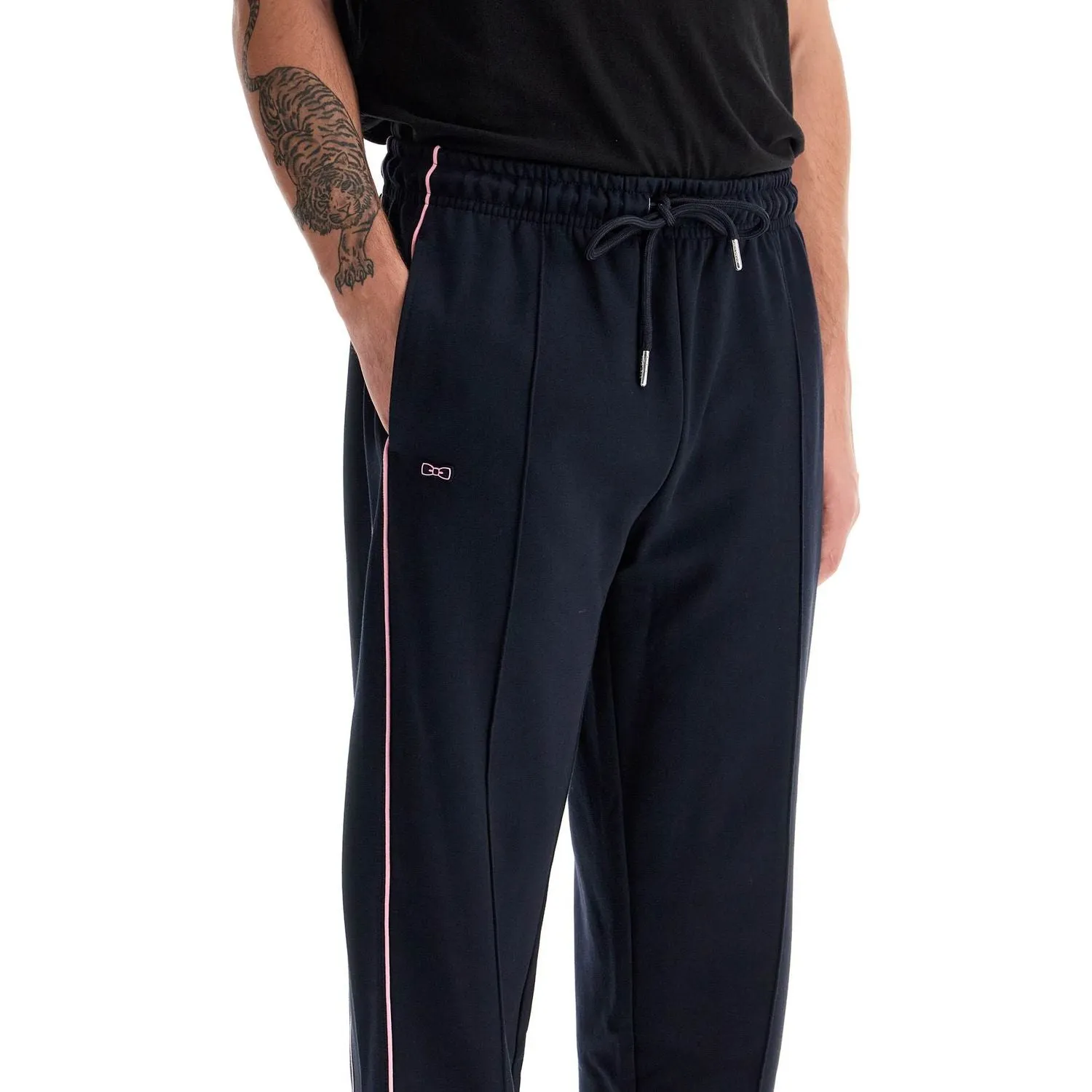 EDEN PARK contrast piping  cotton jersey joggers