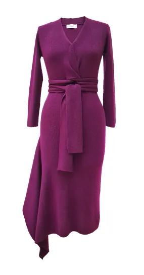 Eline Cashmere Blend Knitted Dress DRK289 Plum