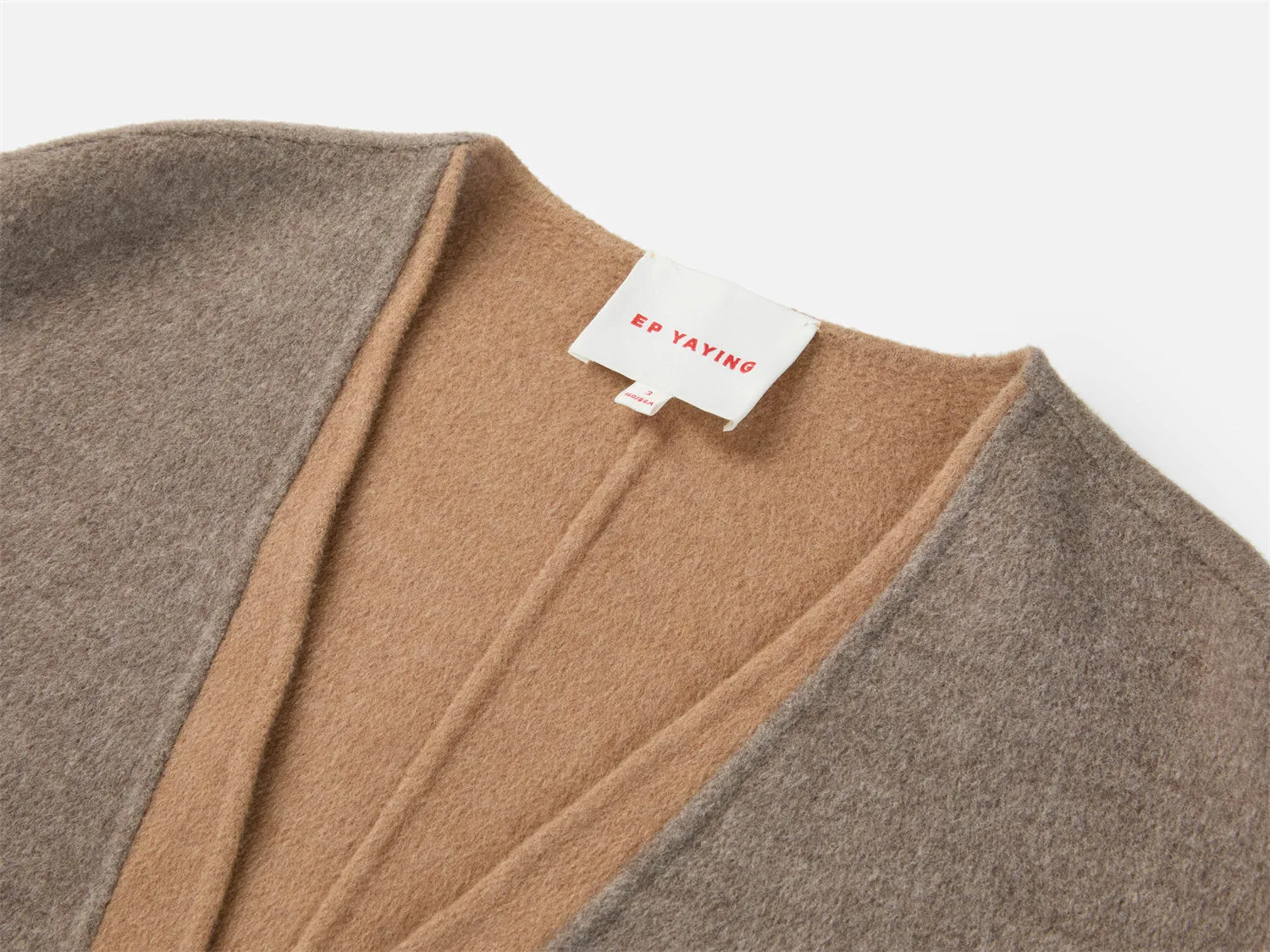 EP YAYING Yak Wool Cashmere Double-Sided Wool Coat