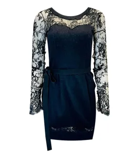 Ermanno Scervino Cashmere & Silk Lace Detailed Dress. Size 42IT