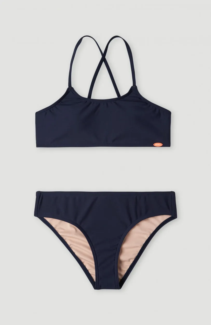 Essentials Bralette Bikini Set | Peacoat