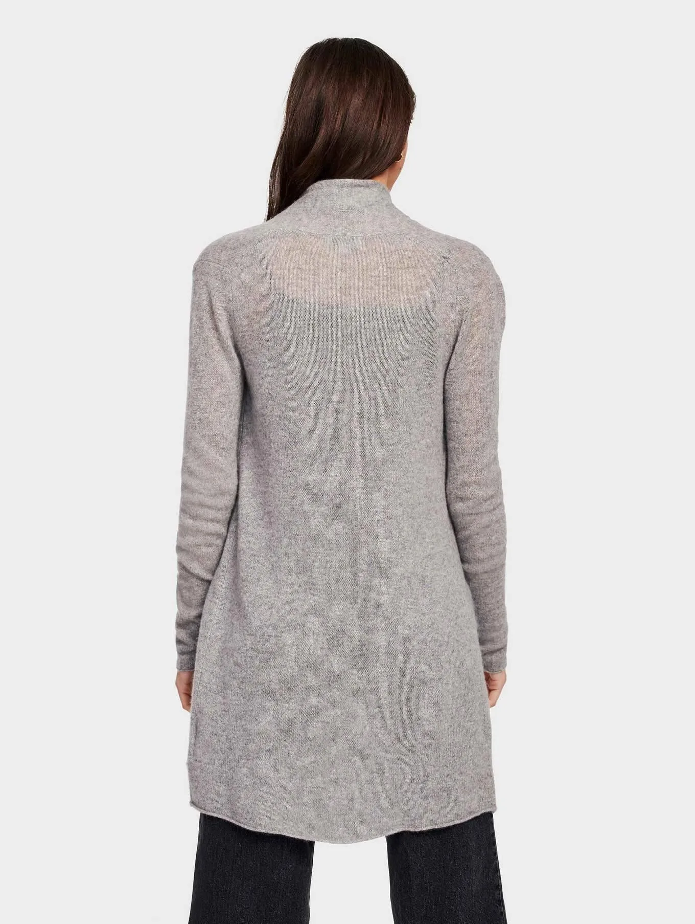 Essentials Cashmere Trapeze Cardigan (Misty Grey)