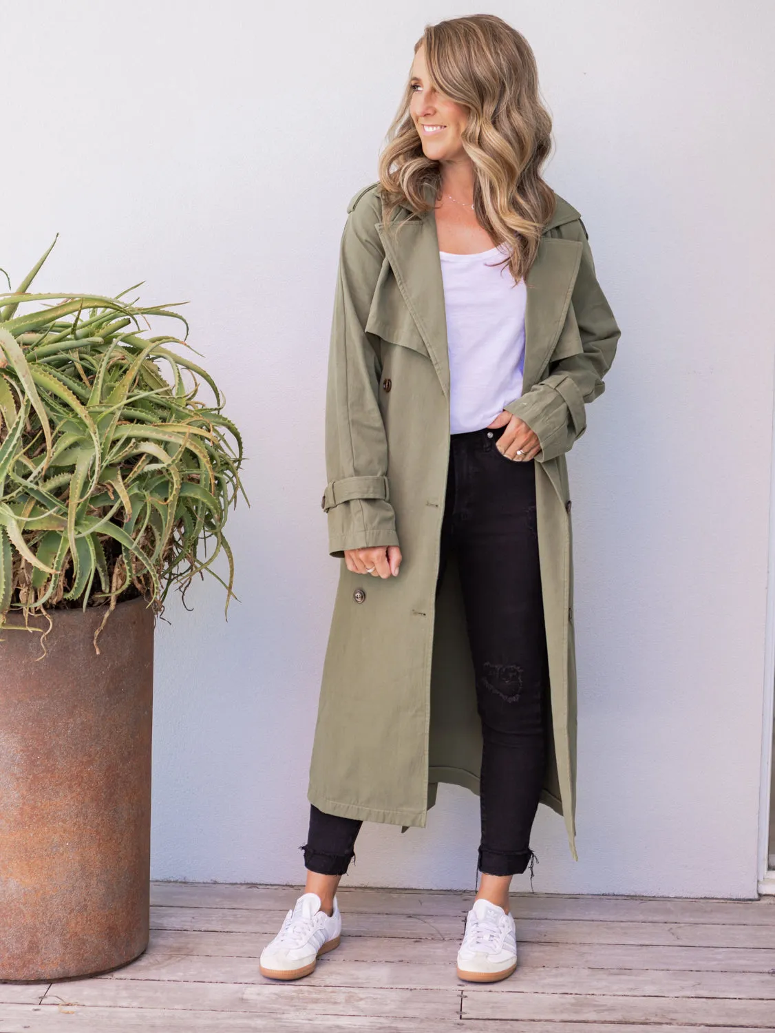 Eve Trench Coat - Khaki