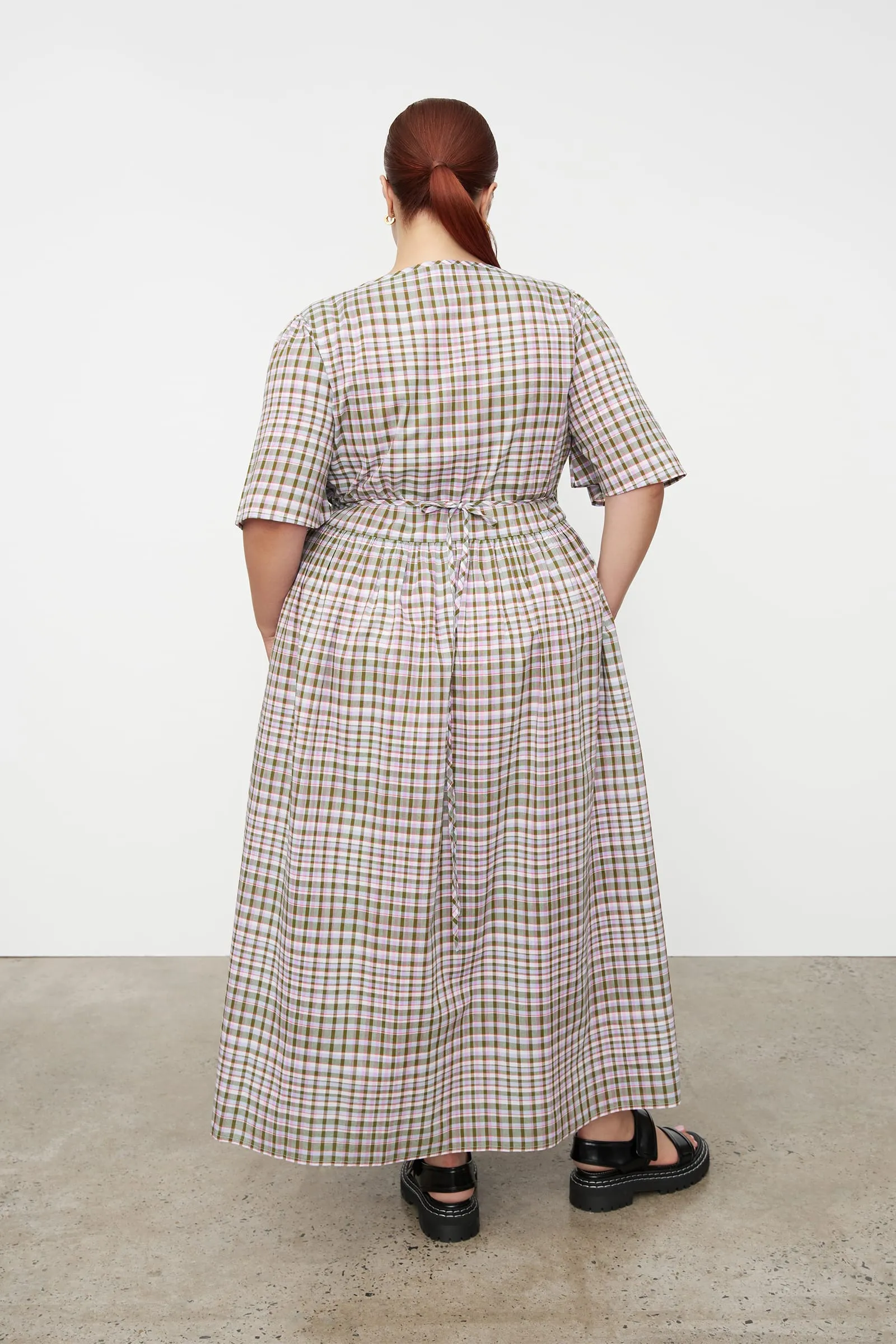 Eve Wrap Dress - Optic Check