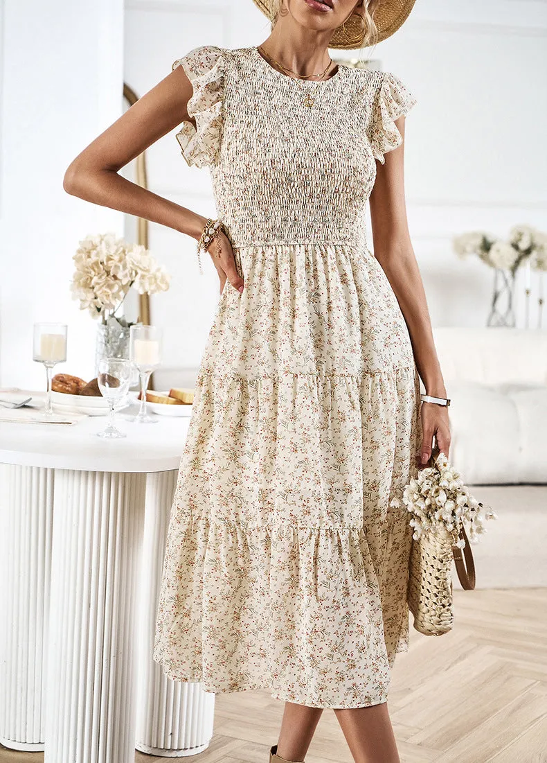 Floral Print Elegant Maxi Dress