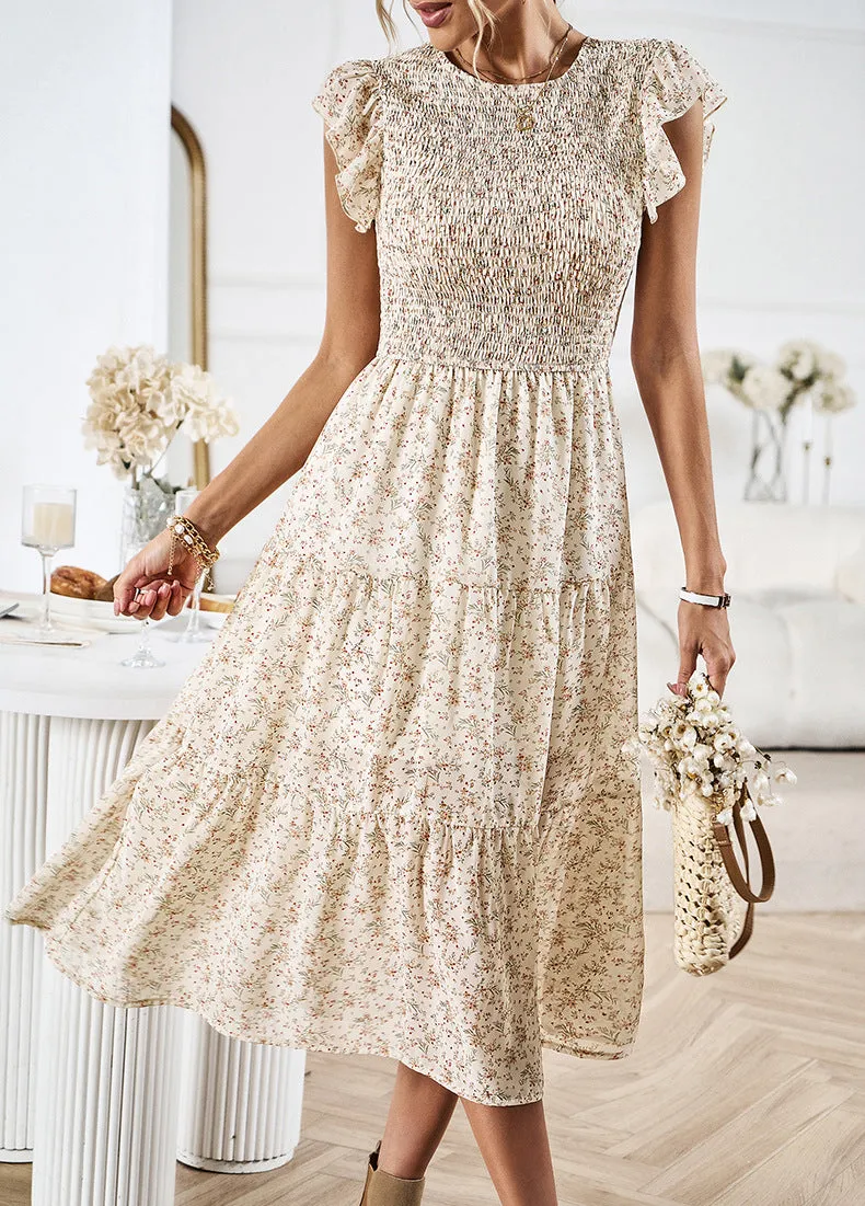 Floral Print Elegant Maxi Dress