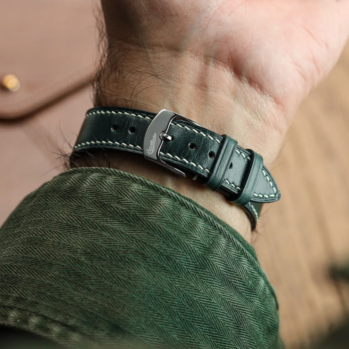 Genuine Horween Chromexcel® Watch Strap - Green