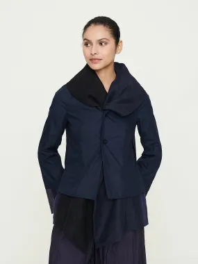 Giacca Jacket Cavallo Donna Fodera Tasconi Lavata in Navy Blue