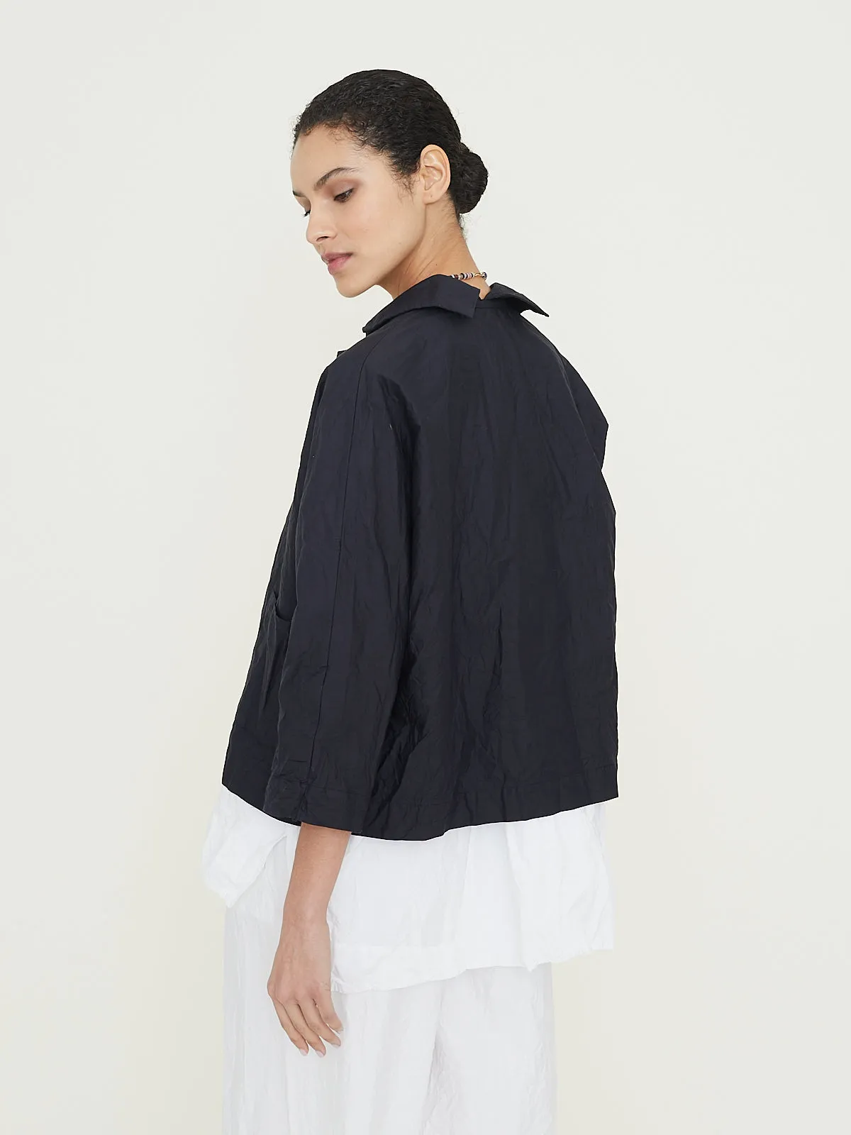 Giacca Jacket Peonia Nido Lavata in Dark Blue