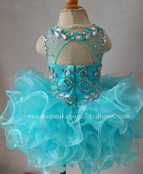 Glitz Beaded Bodice Little Girls' Naturals Cupcake Pageant Dress