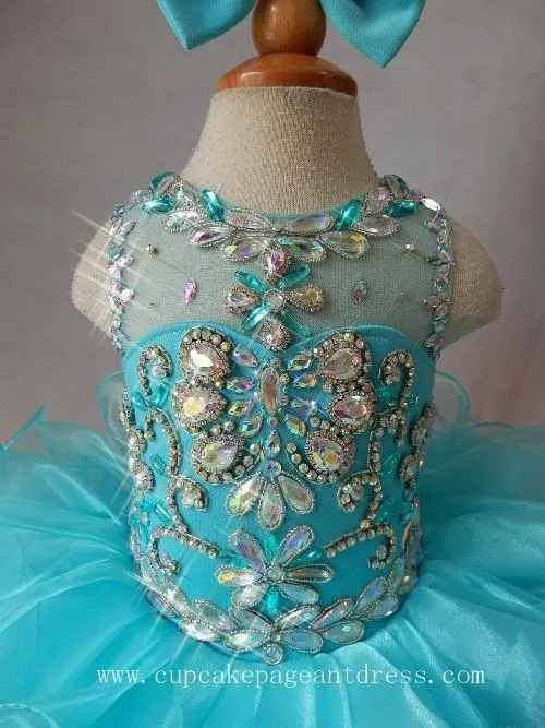 Glitz Beaded Bodice Little Girls' Naturals Cupcake Pageant Dress