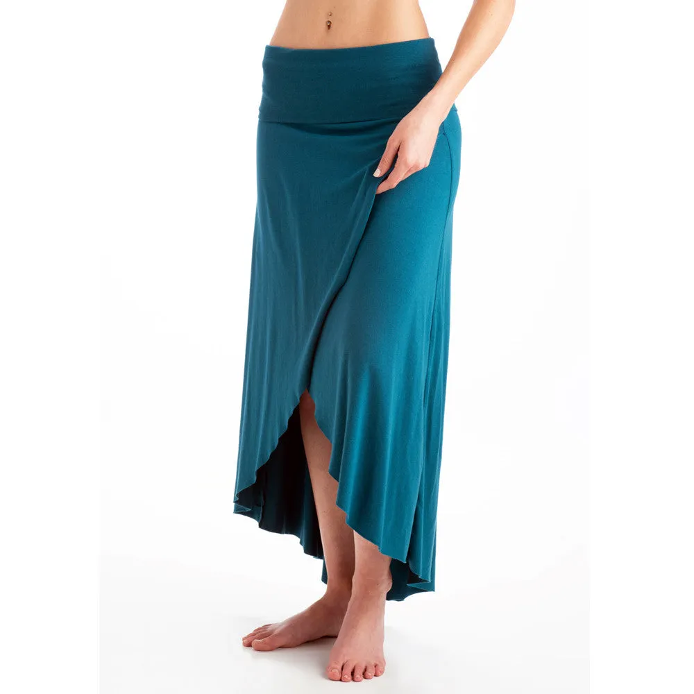 Grace Bamboo Asymetrical Skirt - Teal