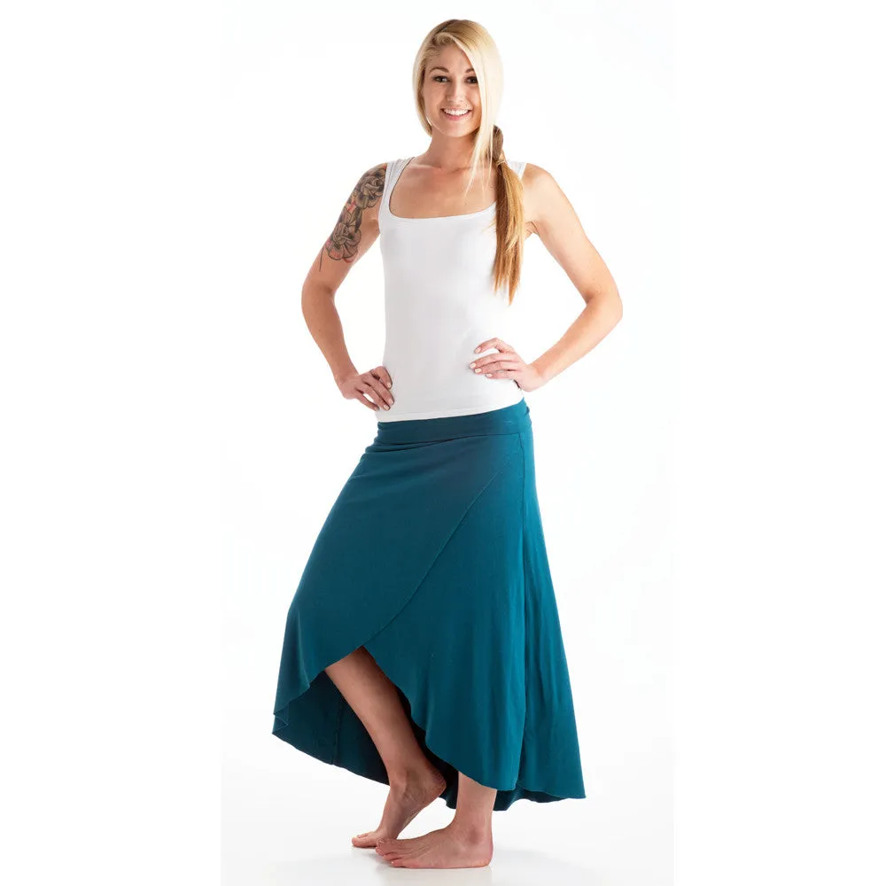 Grace Bamboo Asymetrical Skirt - Teal