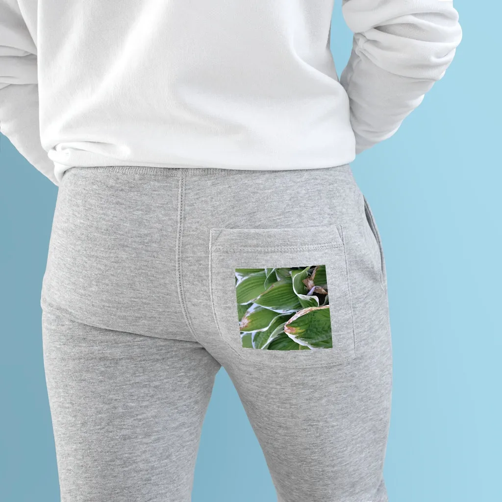 Green Leaves Premium Fleece Joggers