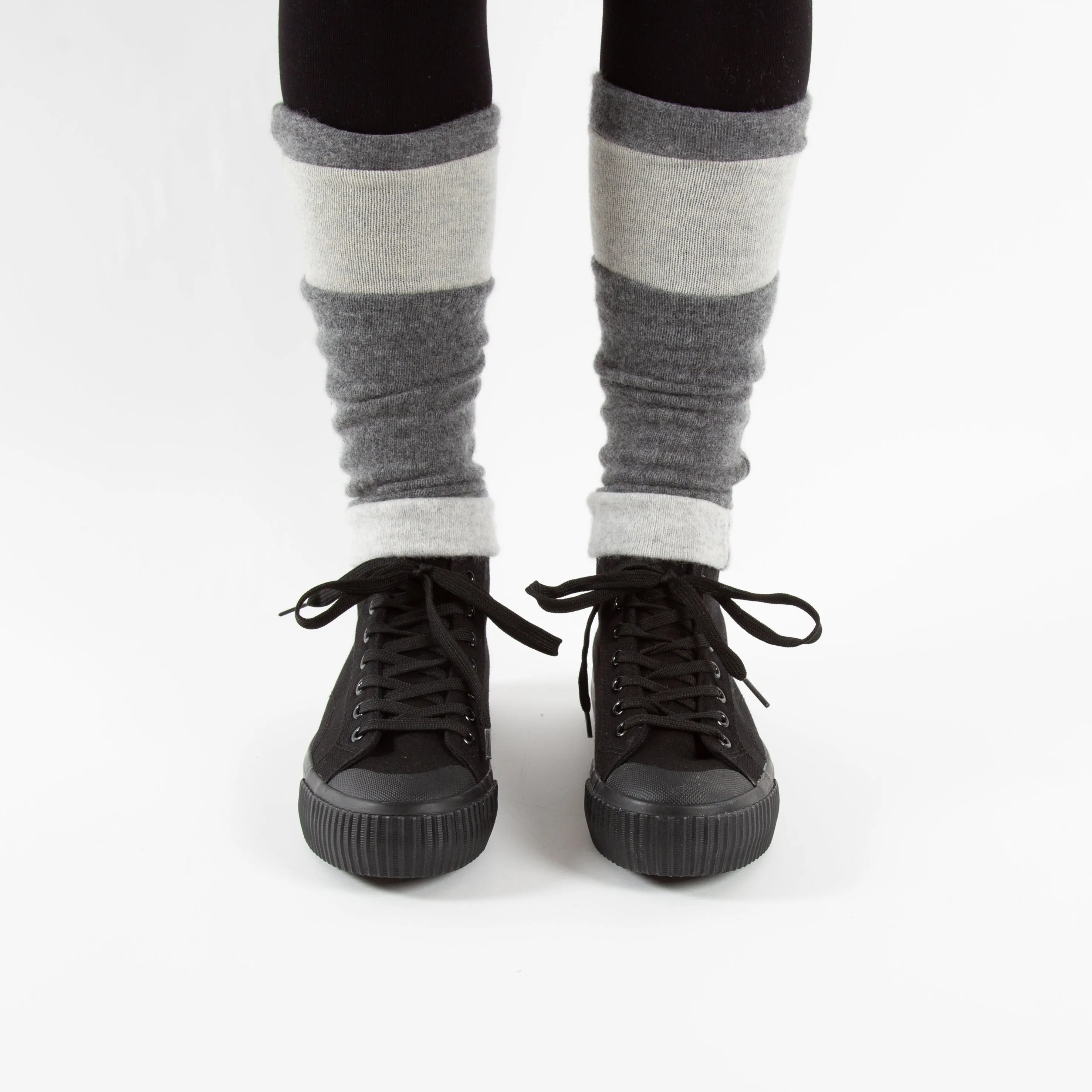 Grey Mix Cashmere Ankle Warmers