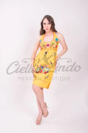 Halter Dress Puebla Yellow