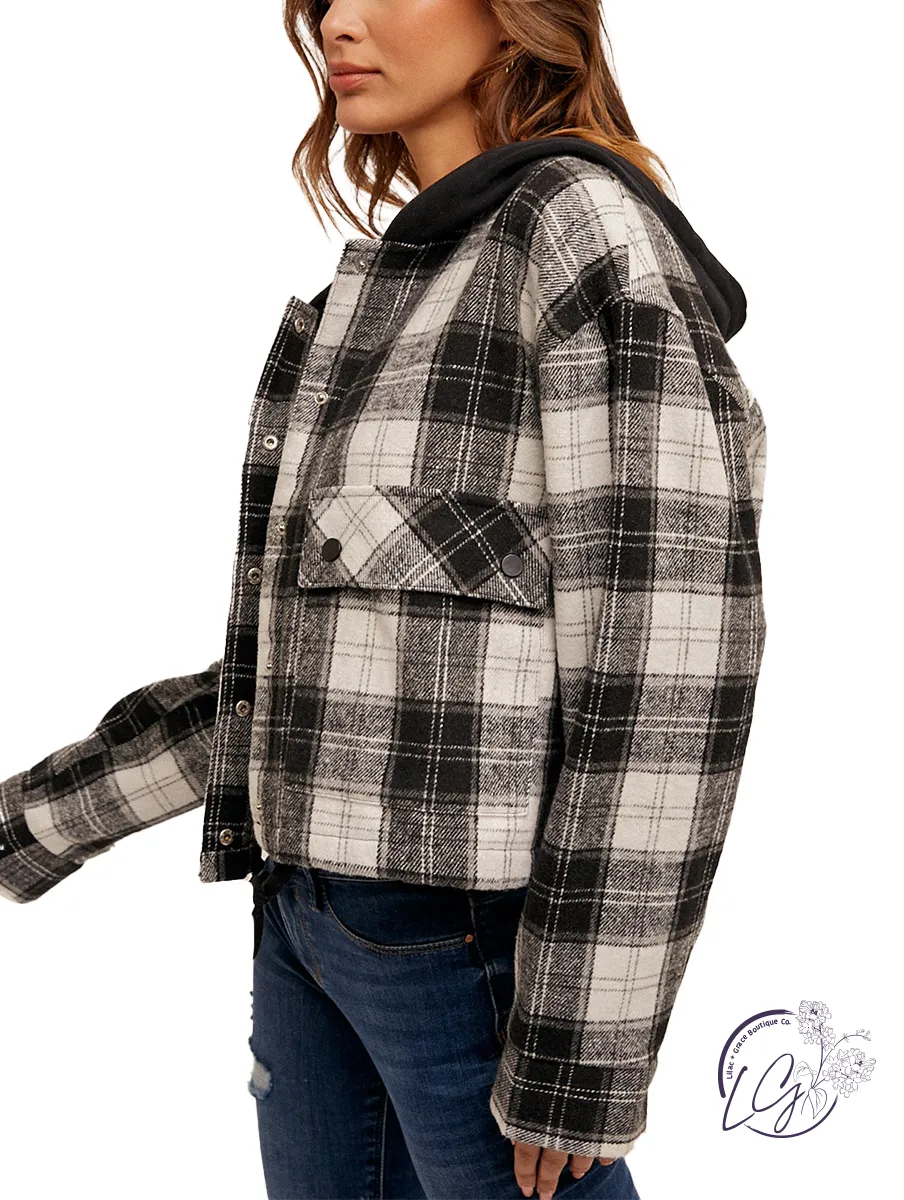 Harmony Plaid Crop Jacket