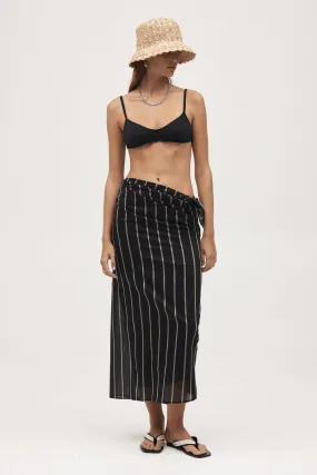 HATTIE SARONG BLACK STRIPE