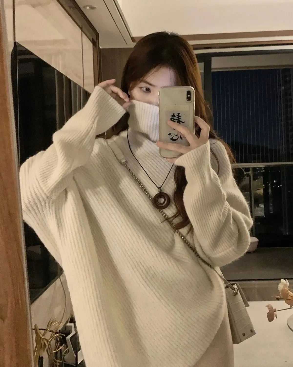 Hnewly WINTER OUTFIT Ladies Sweater Dress Blue with Headings Knitted Tops Sweaters for Women Vintage Crochet Long Cashmere Winter 2024 Trend Luxury