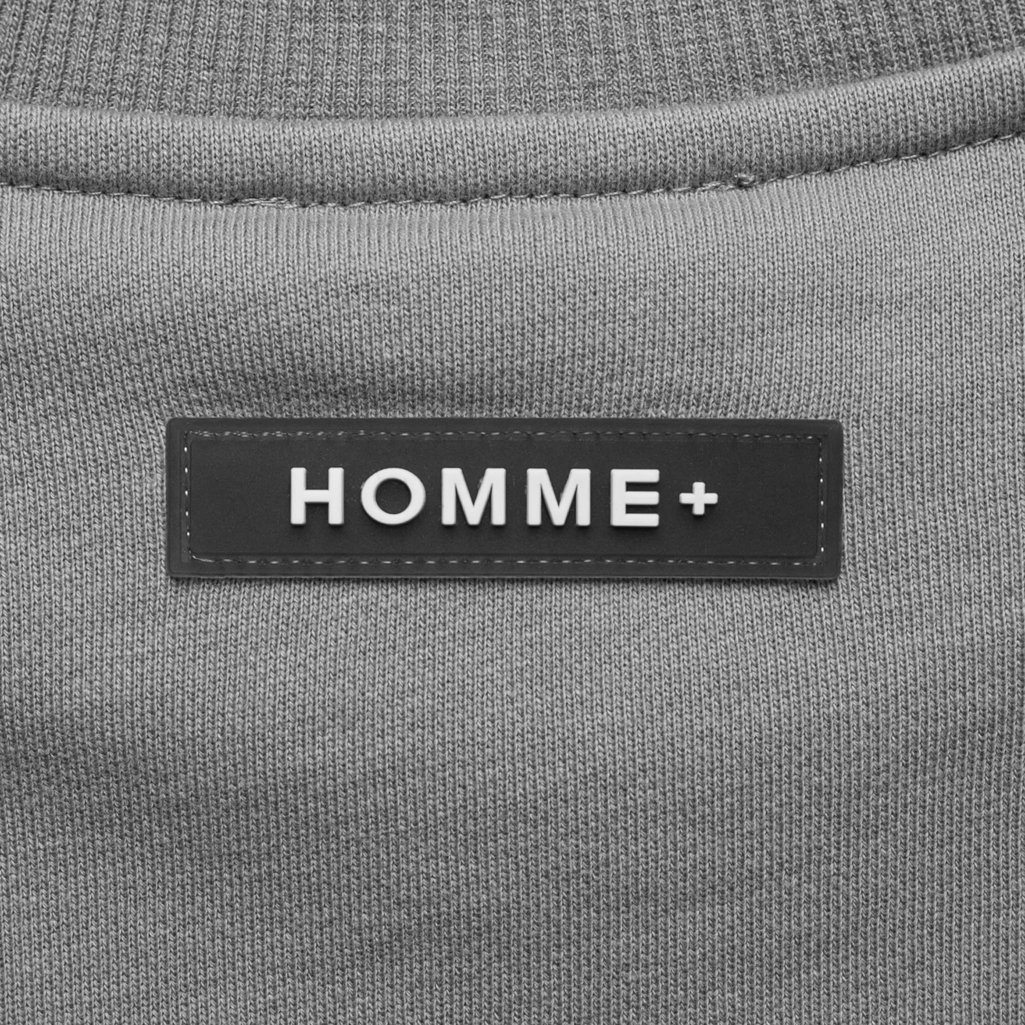 HOMME  Rubber Patch Crewneck Grey