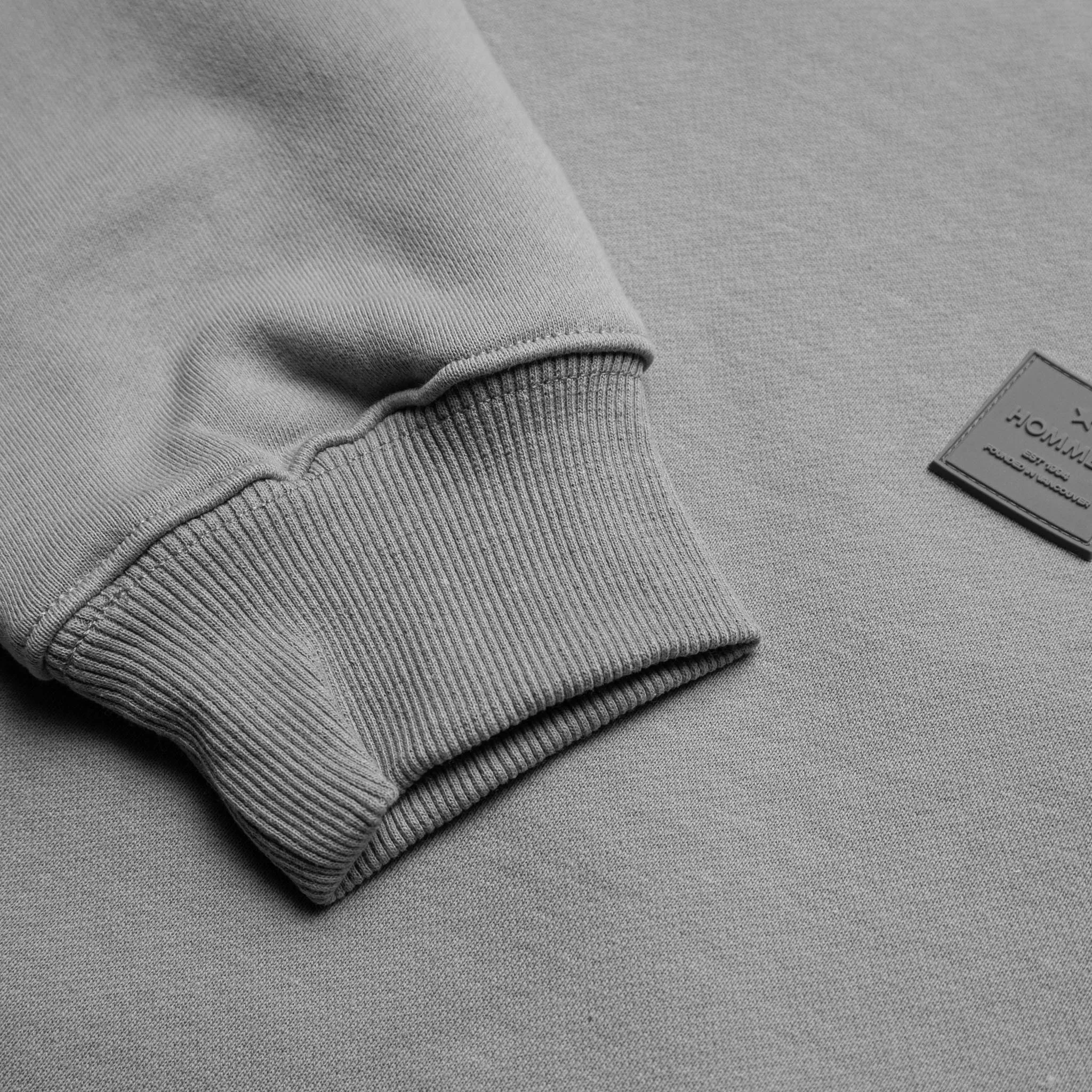 HOMME  Rubber Patch Crewneck Grey