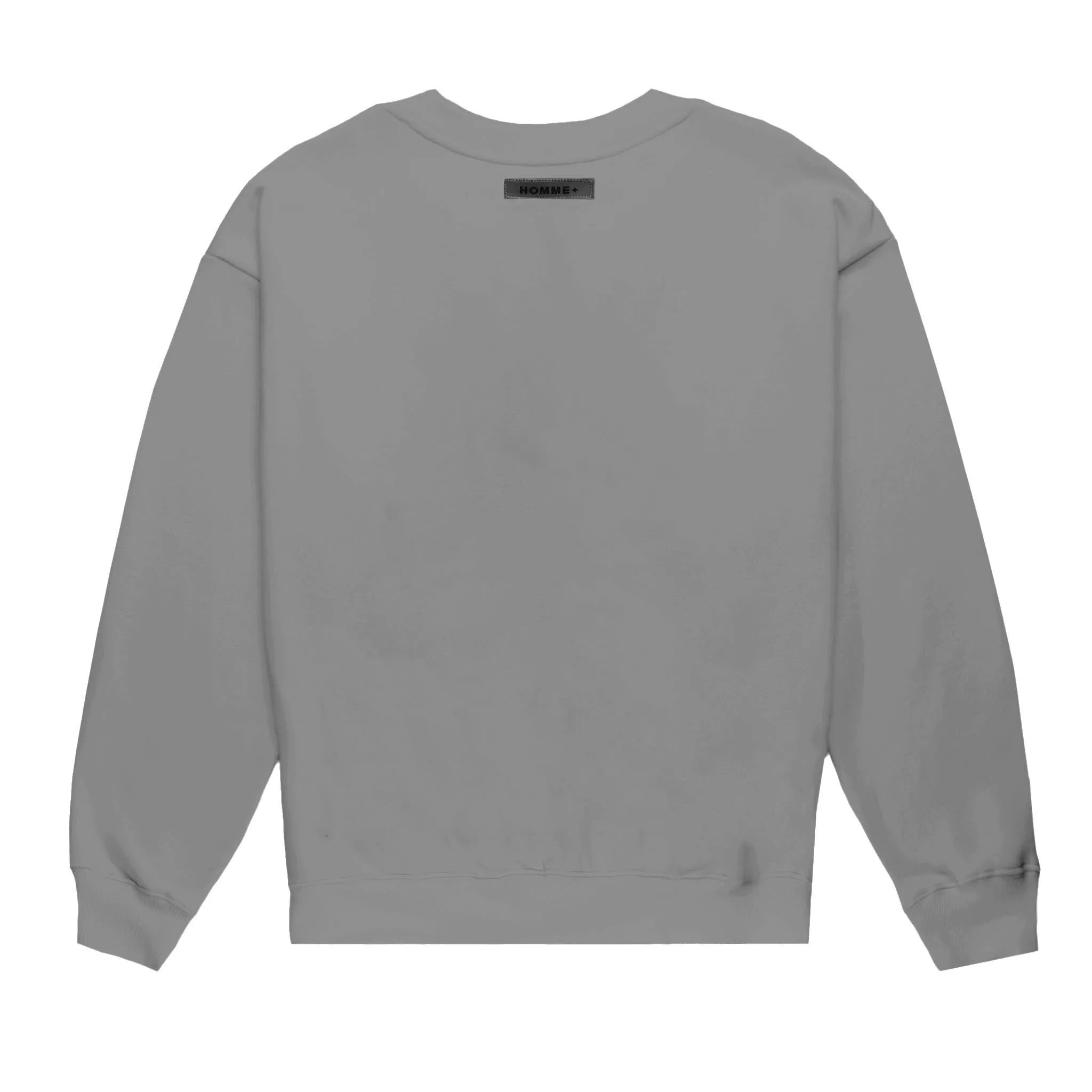 HOMME  Rubber Patch Crewneck Grey