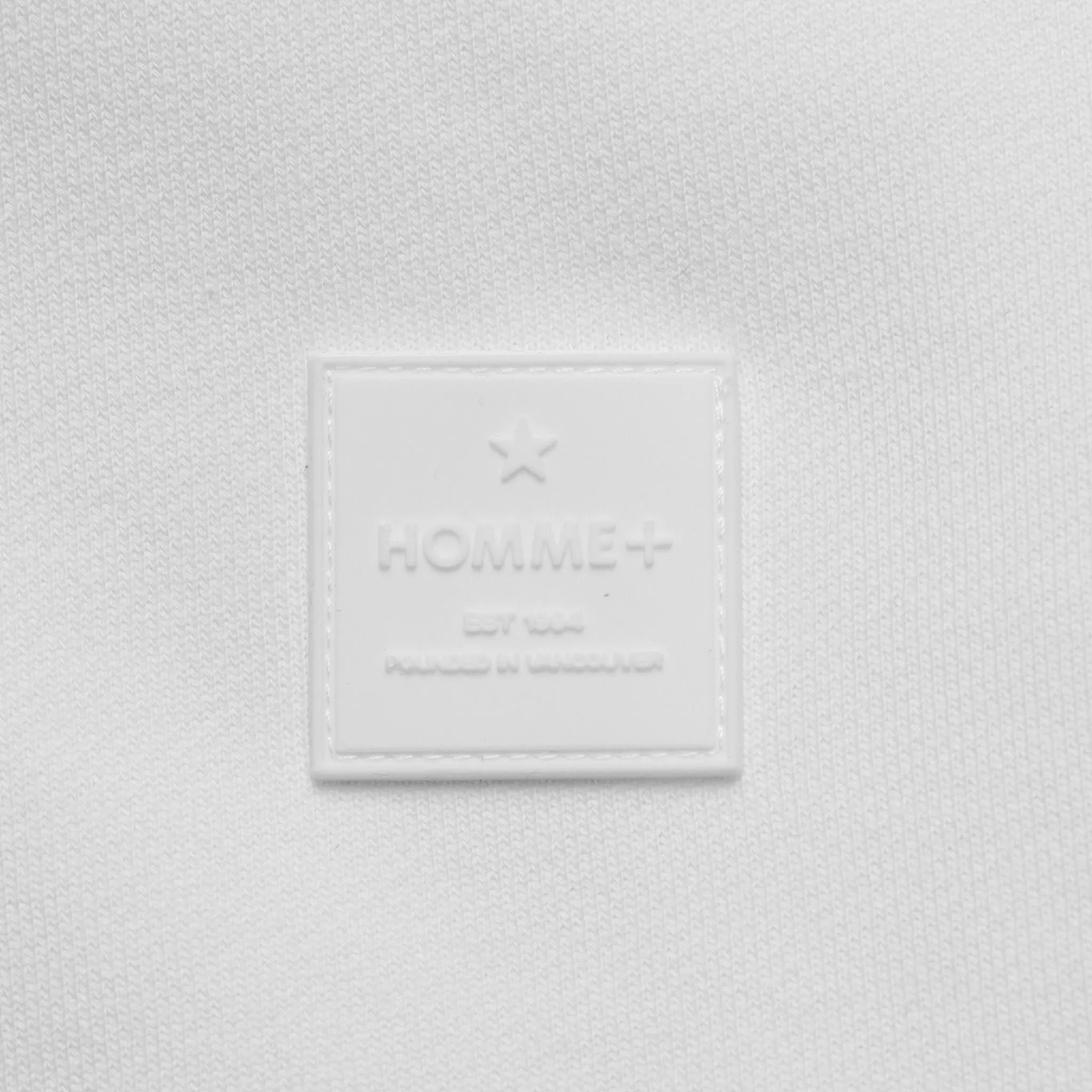 HOMME  Rubber Patch Crewneck White