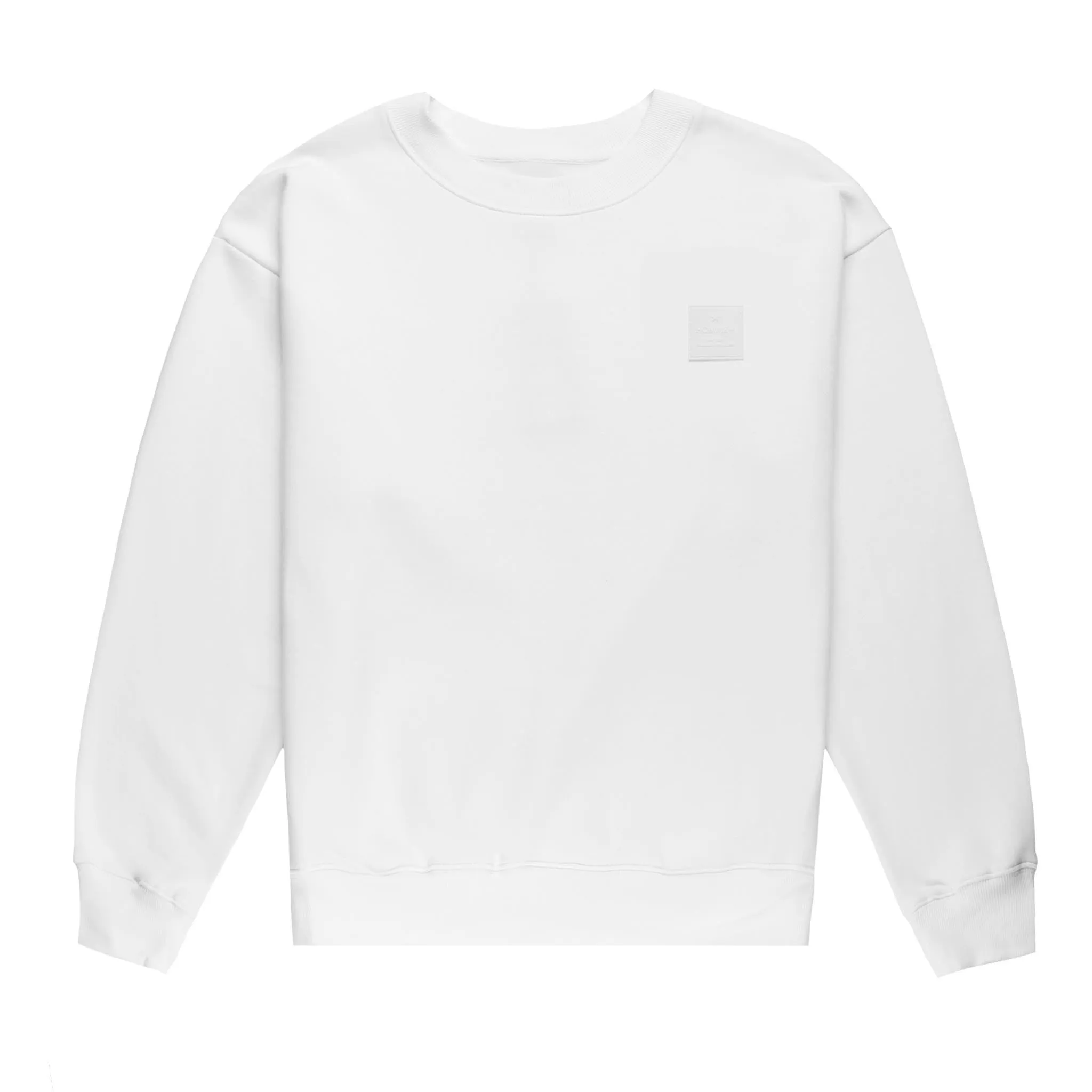 HOMME  Rubber Patch Crewneck White