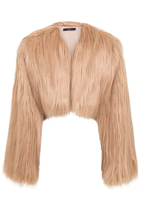 Hutton Fur Cropped Jacket