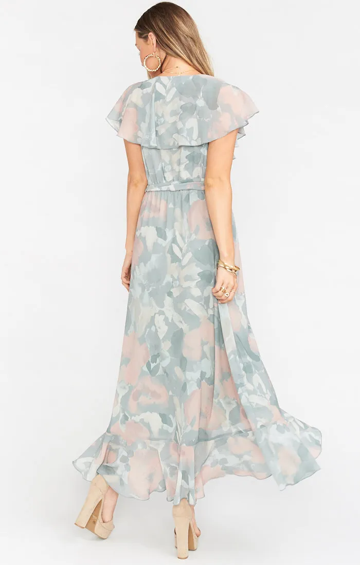 Jess Ruffle Midi Dress ~ Sage I Do Floral