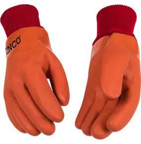 Kinco 8170 Acrylic Lined Sandy Finish PVC Knit Wrist Gloves (One Dozen)