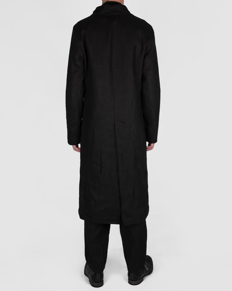 Larus long coat black linen