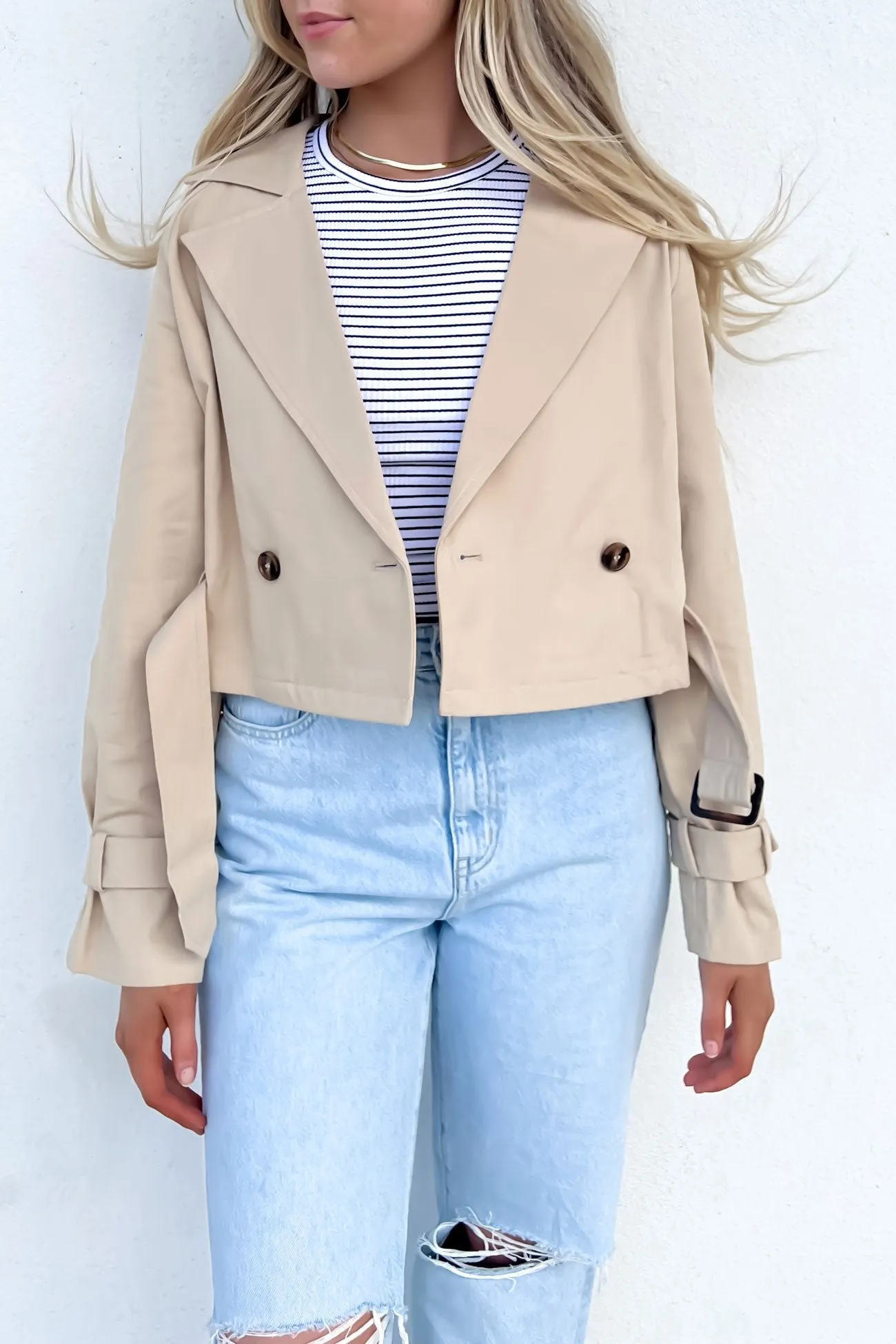 Lauren Cropped Trenchcoat Natural