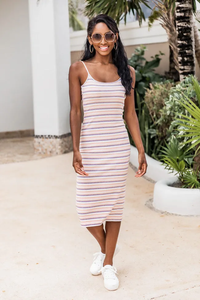 Leave A Clue Multi Striped Knit Midi Dress FINAL SALE