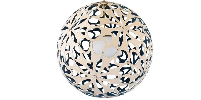 LED Chandelier from the Groovy Collection in Cream/Blue & Aged Brass Finish by Modern Forms