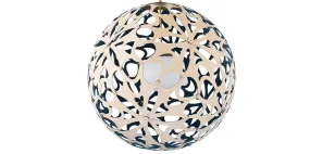 LED Chandelier from the Groovy Collection in Cream/Blue & Aged Brass Finish by Modern Forms