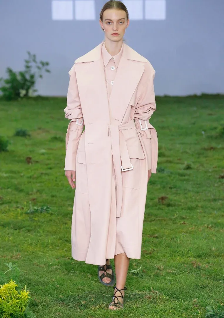 Lee Mathews resort '19 'georgia' limited edition trench coat, pink, 8